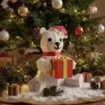 Ours de noël papercraft 3D, vue 3