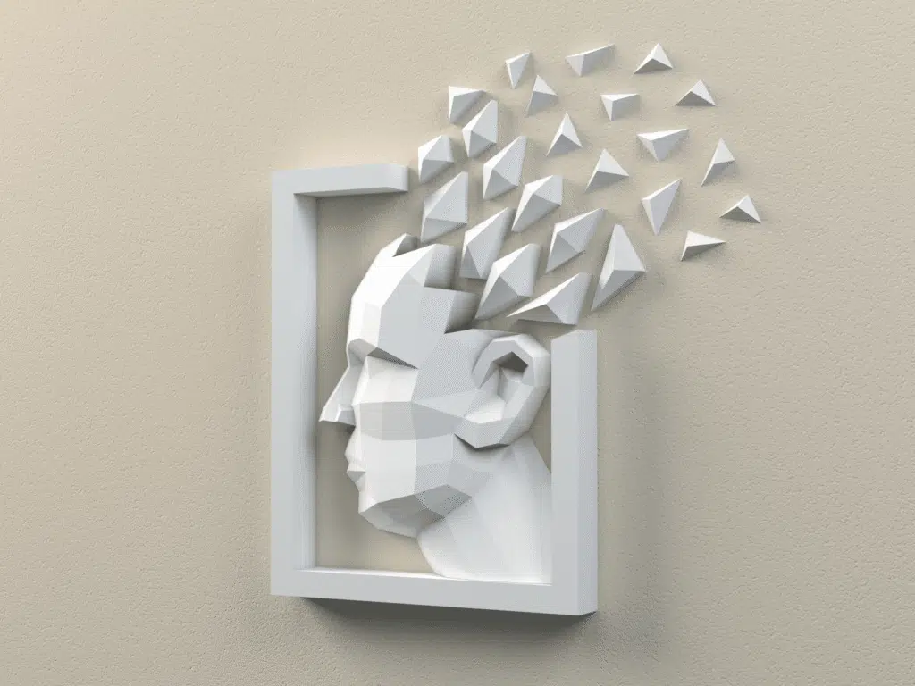 Quadro testa in papercraft 3D