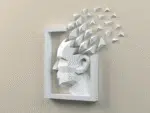 Quadro testa in papercraft 3D
