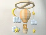 Mobile van babyberen in 3D papercraft, weergave 3