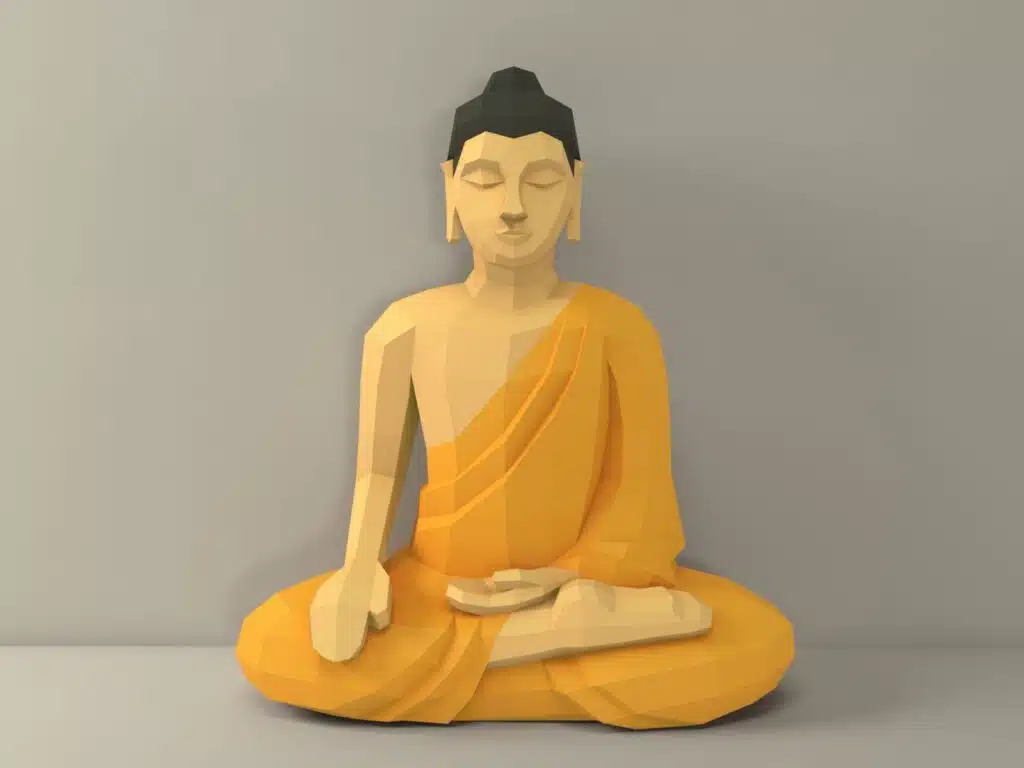 Buda em Papercraft 3D