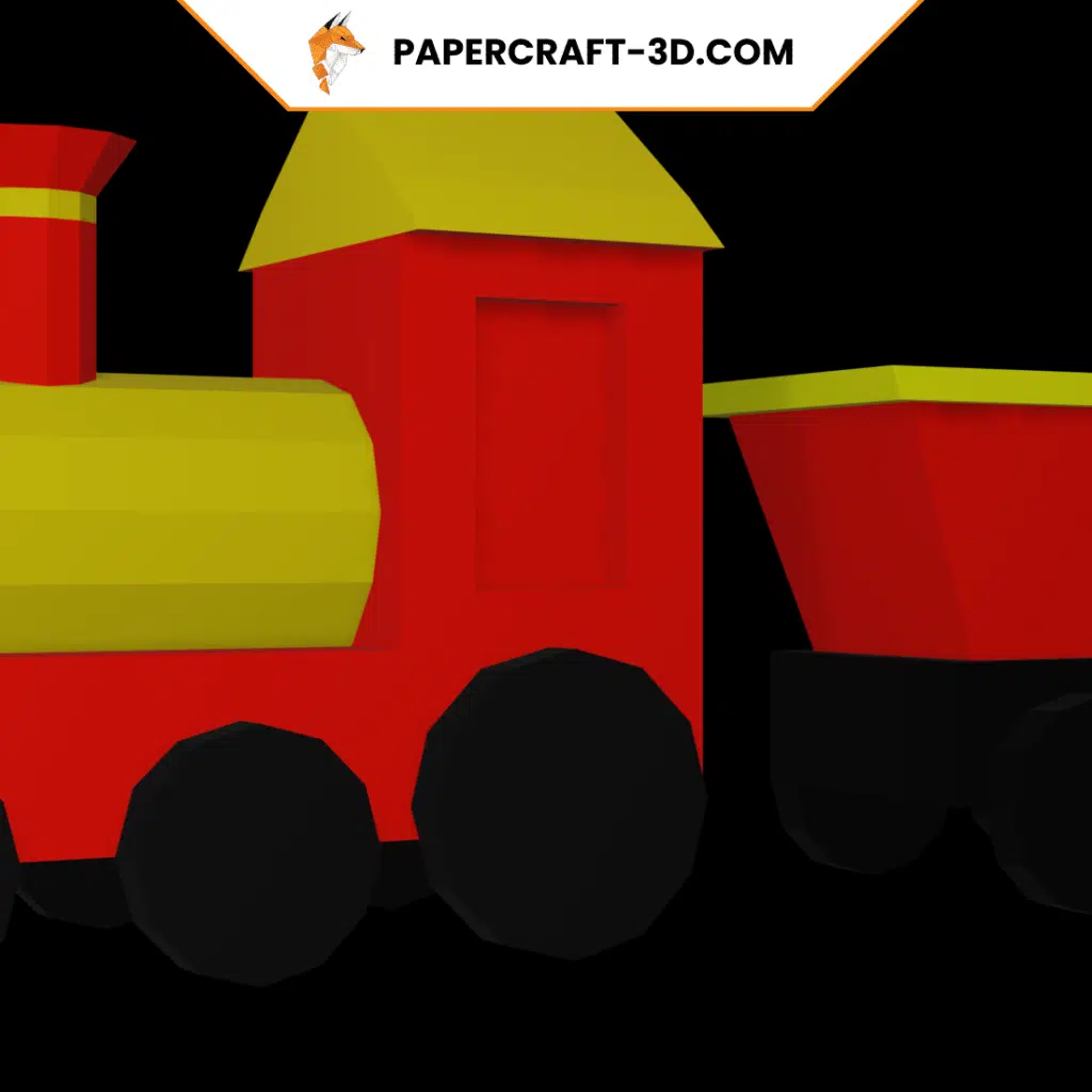 Petit train de Noël en Papercraft 3d