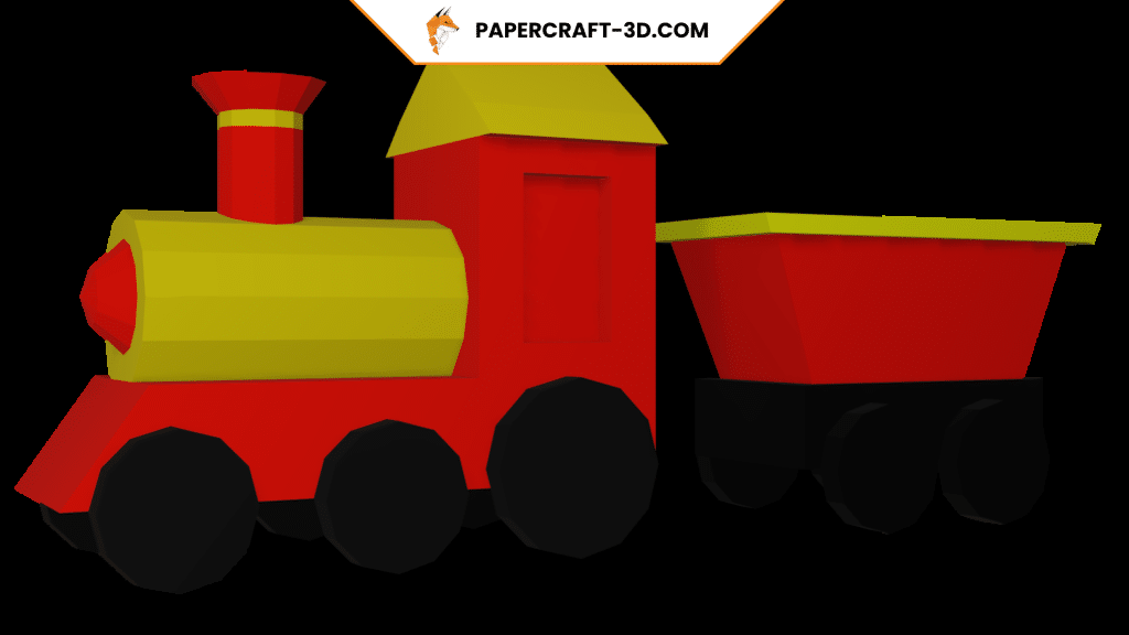 Petit train de Noël en Papercraft 3d