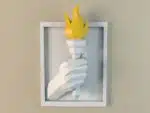 Olympische vlam in papercraft 3D, weergave 6