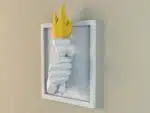 Olympische vlam in papercraft 3D, weergave 4