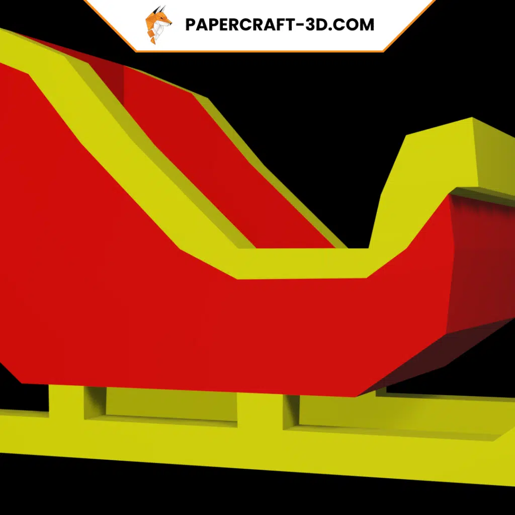 Traineau de Noël en Papercraft 3D