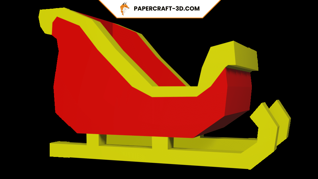 Traineau de Noël en Papercraft 3D