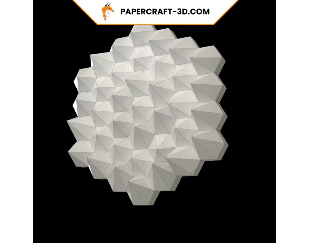 Décoration mural ronde en papercraft 3D