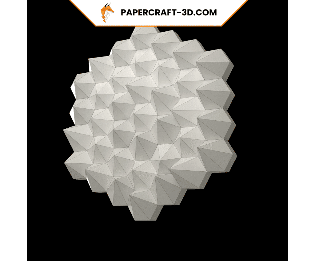 Décoration mural ronde en papercraft 3D