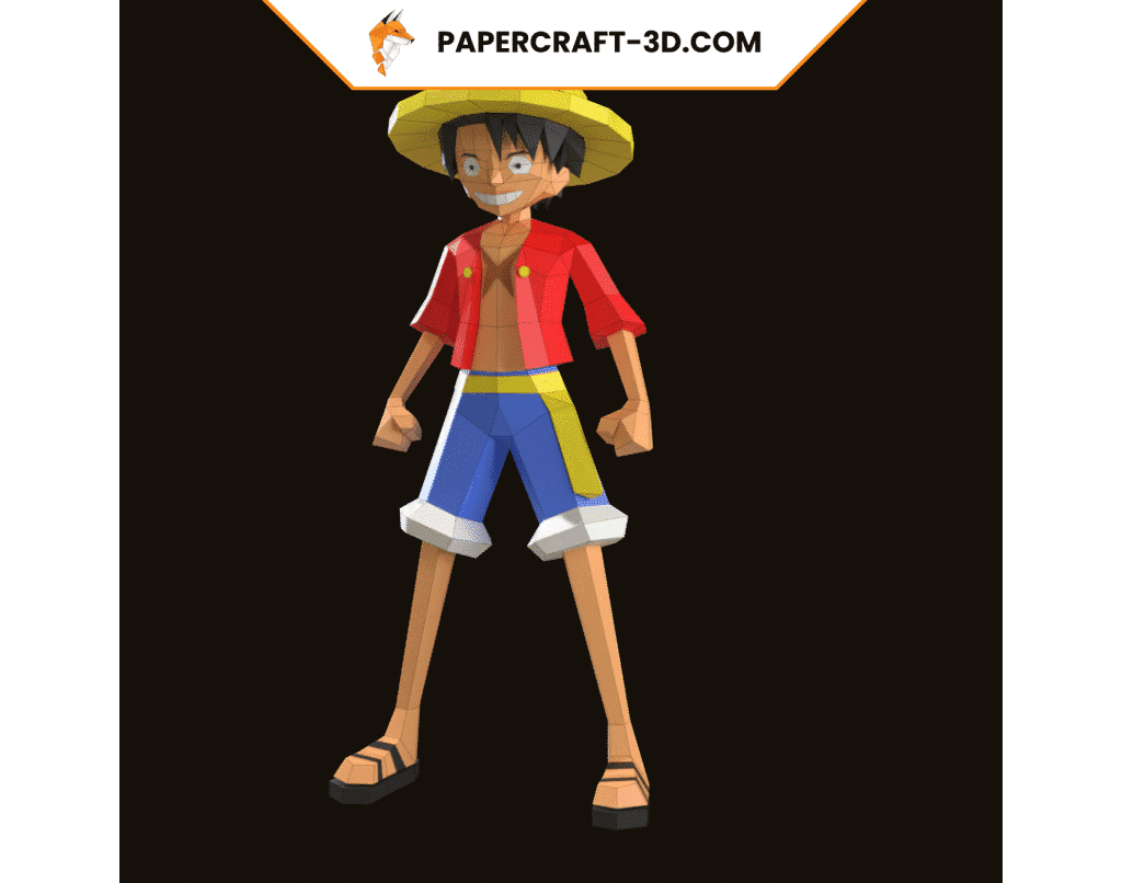 Luffy de One Piece en Papercraft 3D