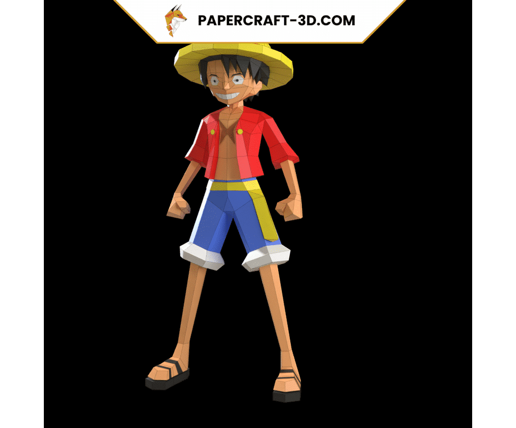 Luffy de One Piece en Papercraft 3D