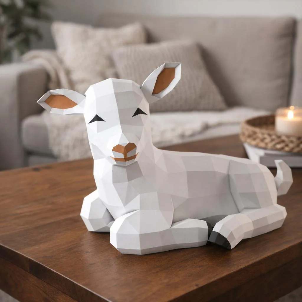 Lamm als 3D-Papercraft PDF zum Download