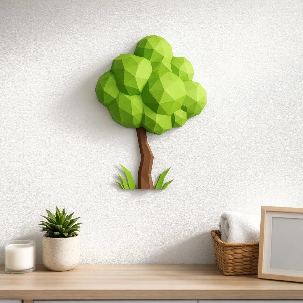 Wandbaum aus Papercraft