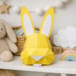 Bebê coelho em papercraft 3D – modelo PDF para imprimir para crianças