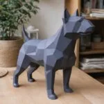 Bull terrier en papercraft 3D