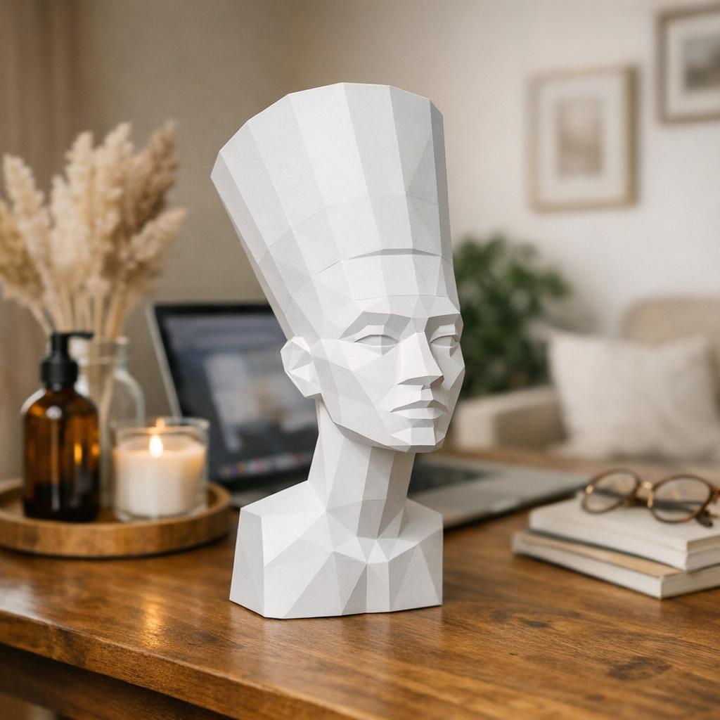 Buste de Nefertiti en papercraft 3D