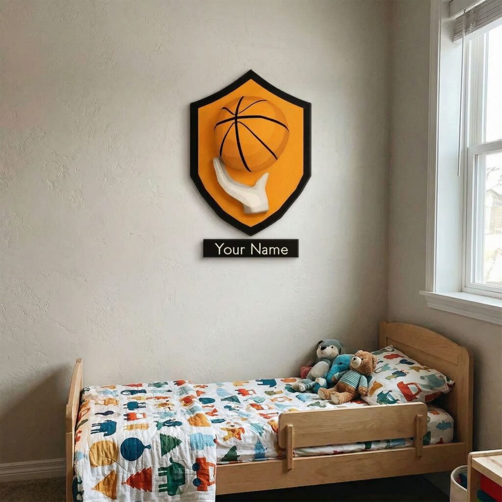Cadre de basketball mural en papercraft 3D