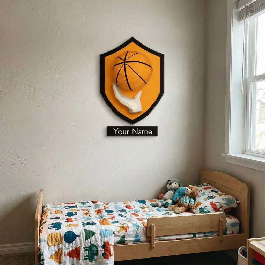 3D Papercraft Basketball-Wandrahmen