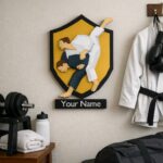 3D papercraft judo wall frame
