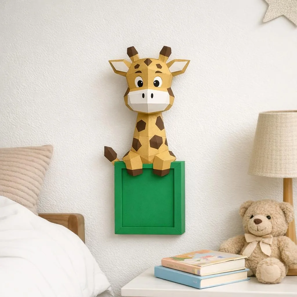 Fotorahmen Giraffe aus 3D-Papercraft