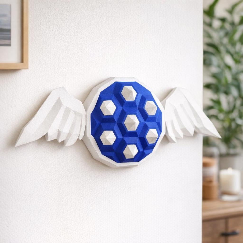 Carapace bleu de Mario en papercraft 3D