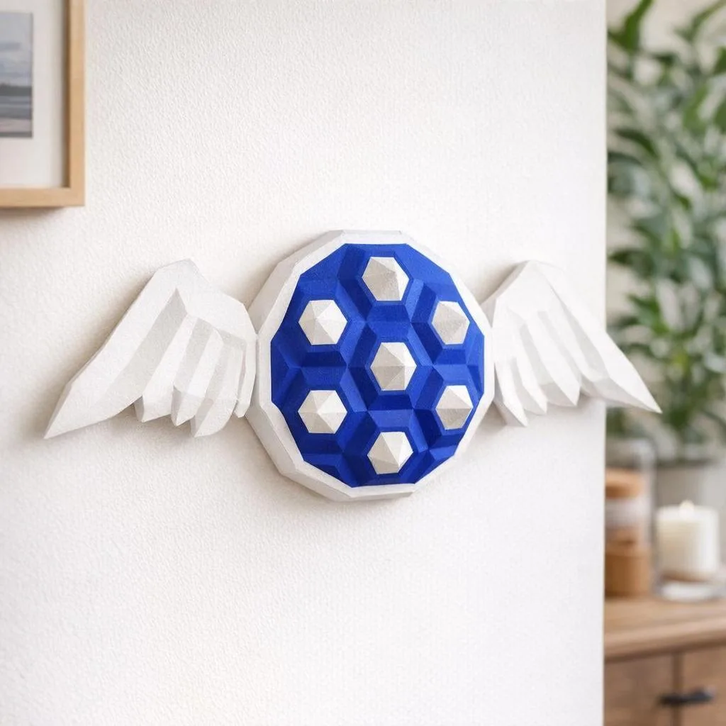 Guscio blu di Mario in papercraft 3D