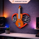 Instrument violon en papercraft 3d