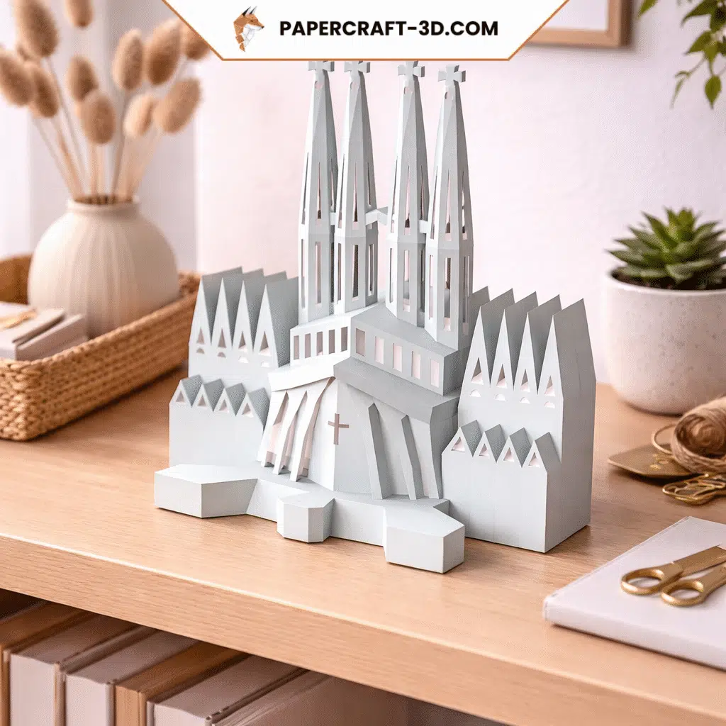 Sagrada Familia in papercraft 3D