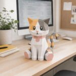 Gatinho em papercraft 3D