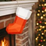 Calze di Natale in papercraft 3D
