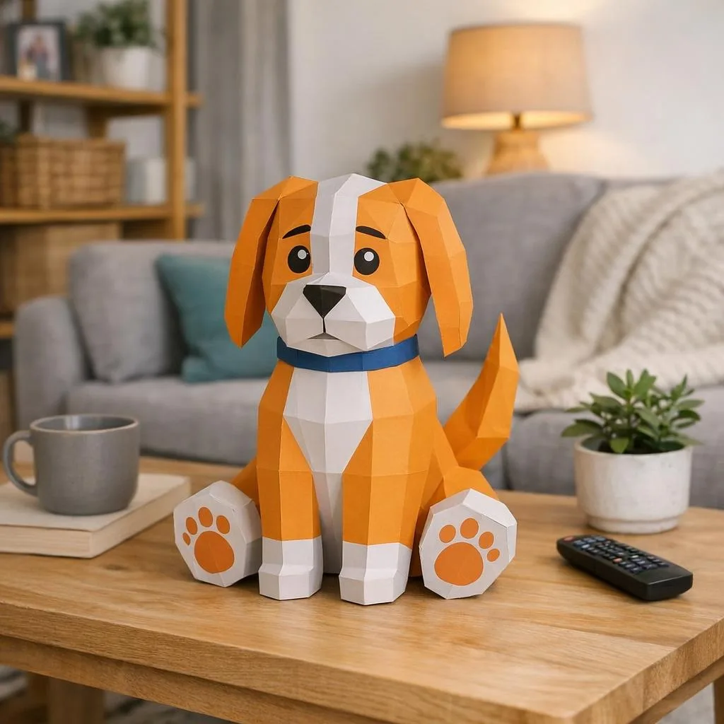 Filhote em papercraft 3D