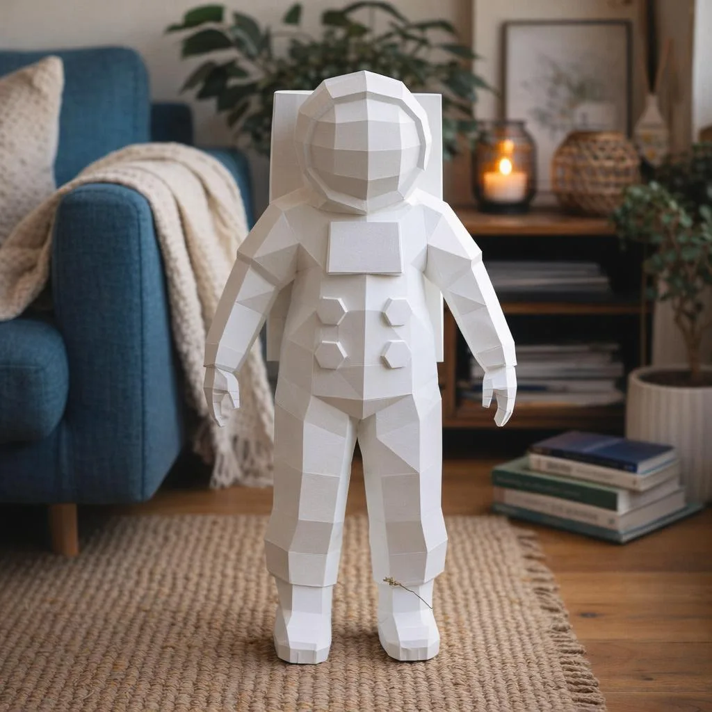 Cosmonauta em papercraft 3D