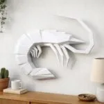 Crevette en papercraft 3D