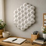 Decoração mural redonda em papercraft 3D