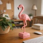 3D Papercraft Pink Flamingo
