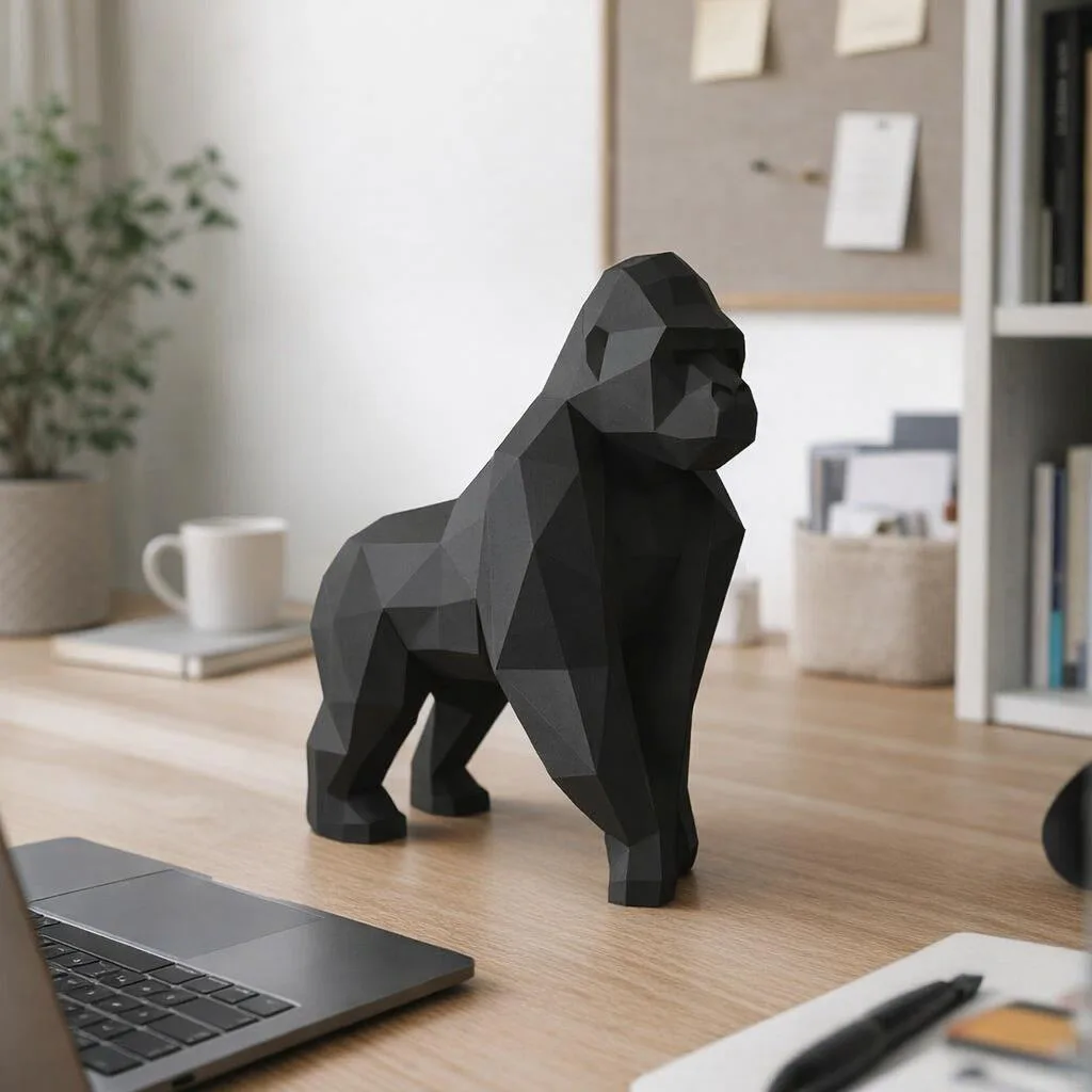 Gorilla aus 3D-Papercraft
