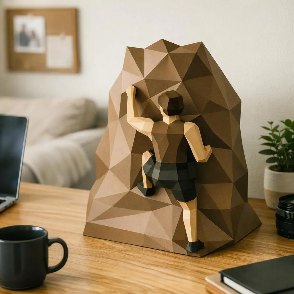 Escalador em papercraft 3D