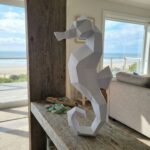 Cavalo-marinho em papercraft 3D
