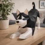 Husky als 3D-Papercraft