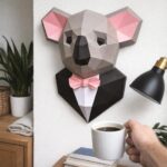 Koala in costume in papercraft 3D