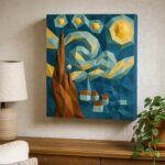 Starry Night – 3D papercraft artwork inspired by Van Gogh