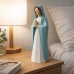 La Virgen María – Estatua papercraft 3D, dulzura y serenidad