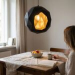 Luminária geodo em papercraft 3D