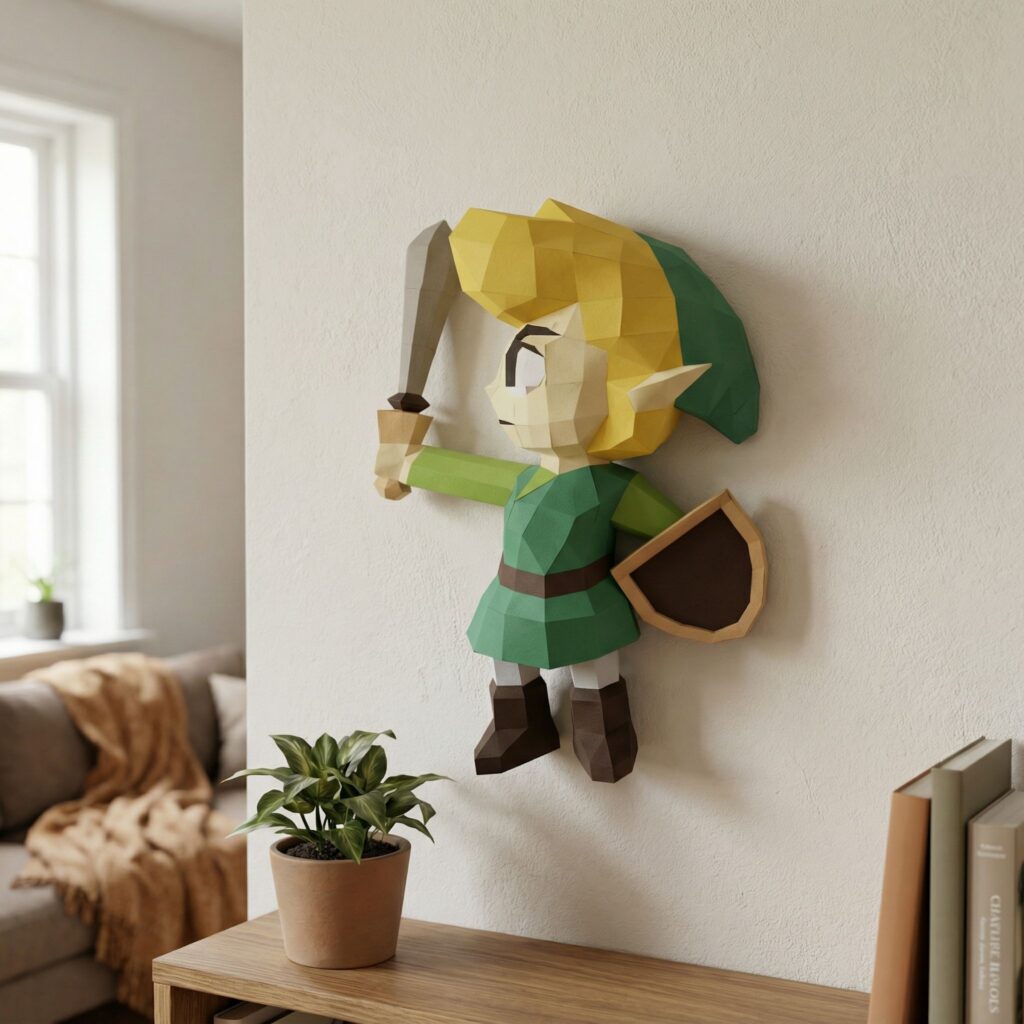 Link de The Legend of Zelda en papercraft 3D