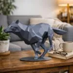 Lobo em papercraft 3D para montar