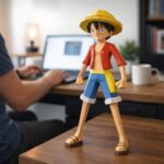 Luffy de One Piece em Papercraft 3D