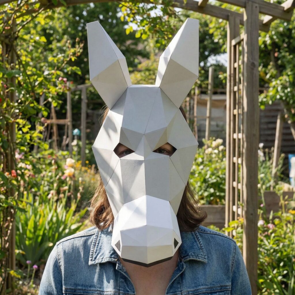 Masque d'âne en papercraft 3D