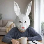 Masque de lapin en papercraft 3D