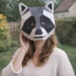 3D Papercraft Raccoon Mask