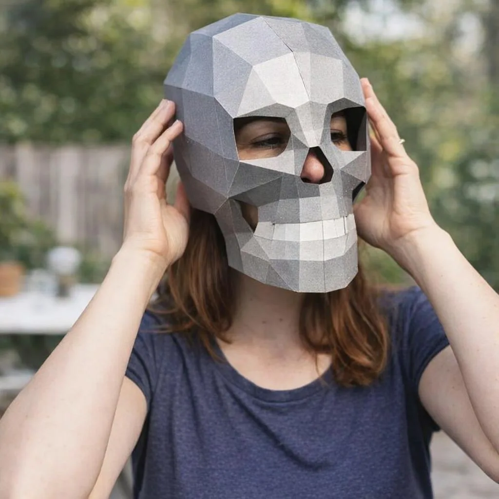 3D Papercraft Skeleton Mask